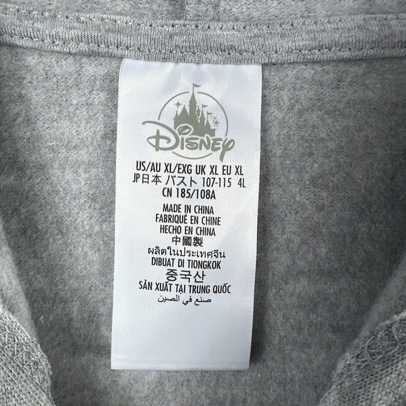 Disney Parks Gray Iridescent Magic Kingdom Hoodie Sweatshirt Size XL Castle Tink - Picture 12 of 14